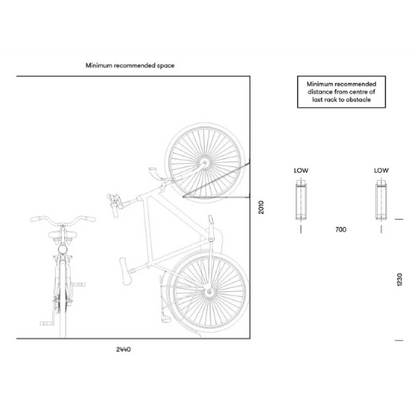 Wall Mounted Bicycle Holder (6 Bikes)